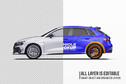 2026 Sport Performance Hatchback Set, an Advertising Mockup by Halal Graphic Studio (Thumbnail 5 of 12)