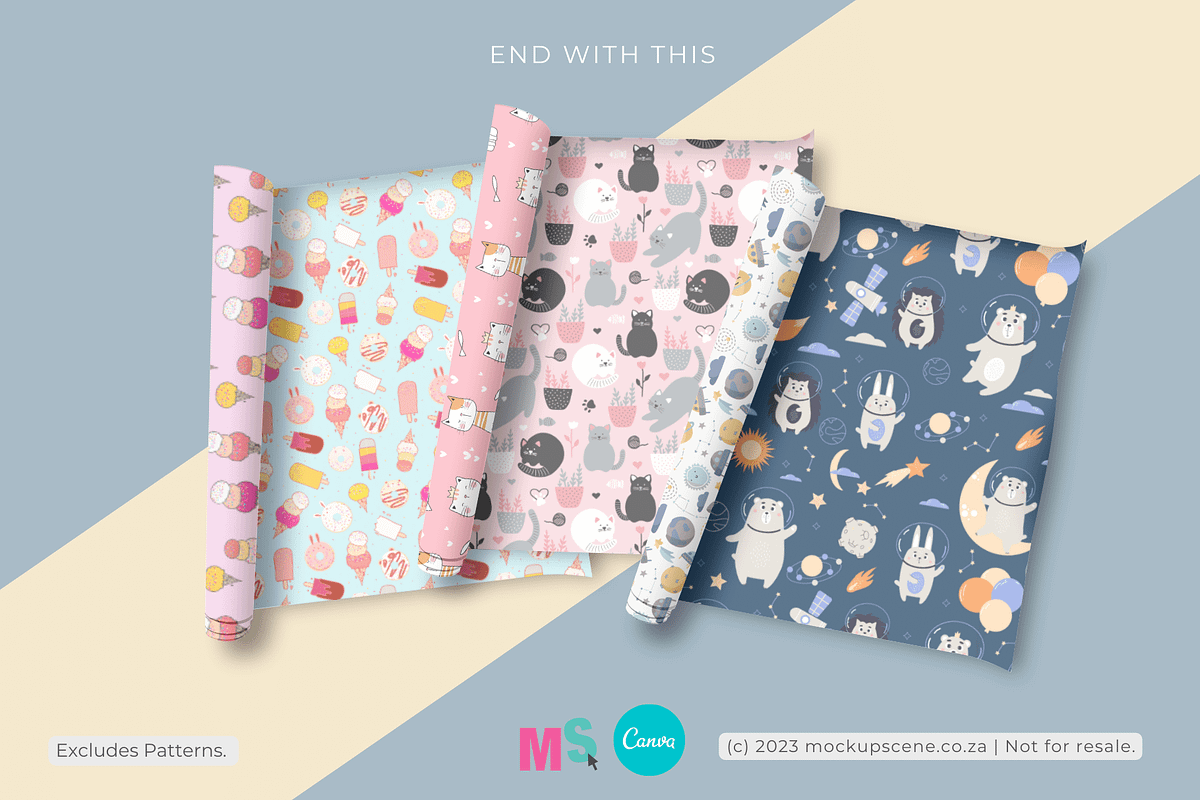 Gift Wrap Mockup Set for Canva, a Mockup by Mockup Scene (Photo 18 of 20)