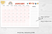 Calendar 2025 Printable | Template, a Flyer Template by Emilly Studio (Thumbnail 3 of 5)