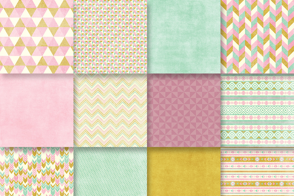 Background Paper Kit 25, a Pattern Graphic by Mod Paperie (Photo 2 of 2)