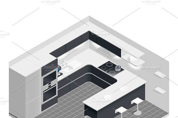Isometric Kitchen Set