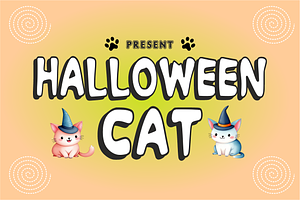 Halloween Cat - Playful Spooky, a Font by KiddoGlyphs Studio