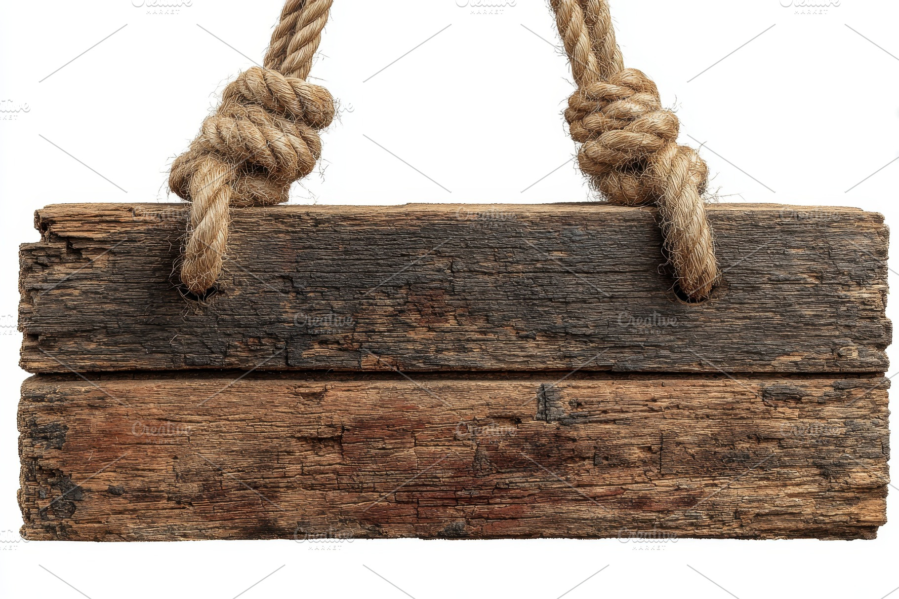 Rustic Wooden Sign Hanging with Rope, a Photo by Pixeness Studio
