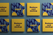 Square Blue Business Card Mockup, an Advertising Mockup by Sigelt (Thumbnail 7 of 9)