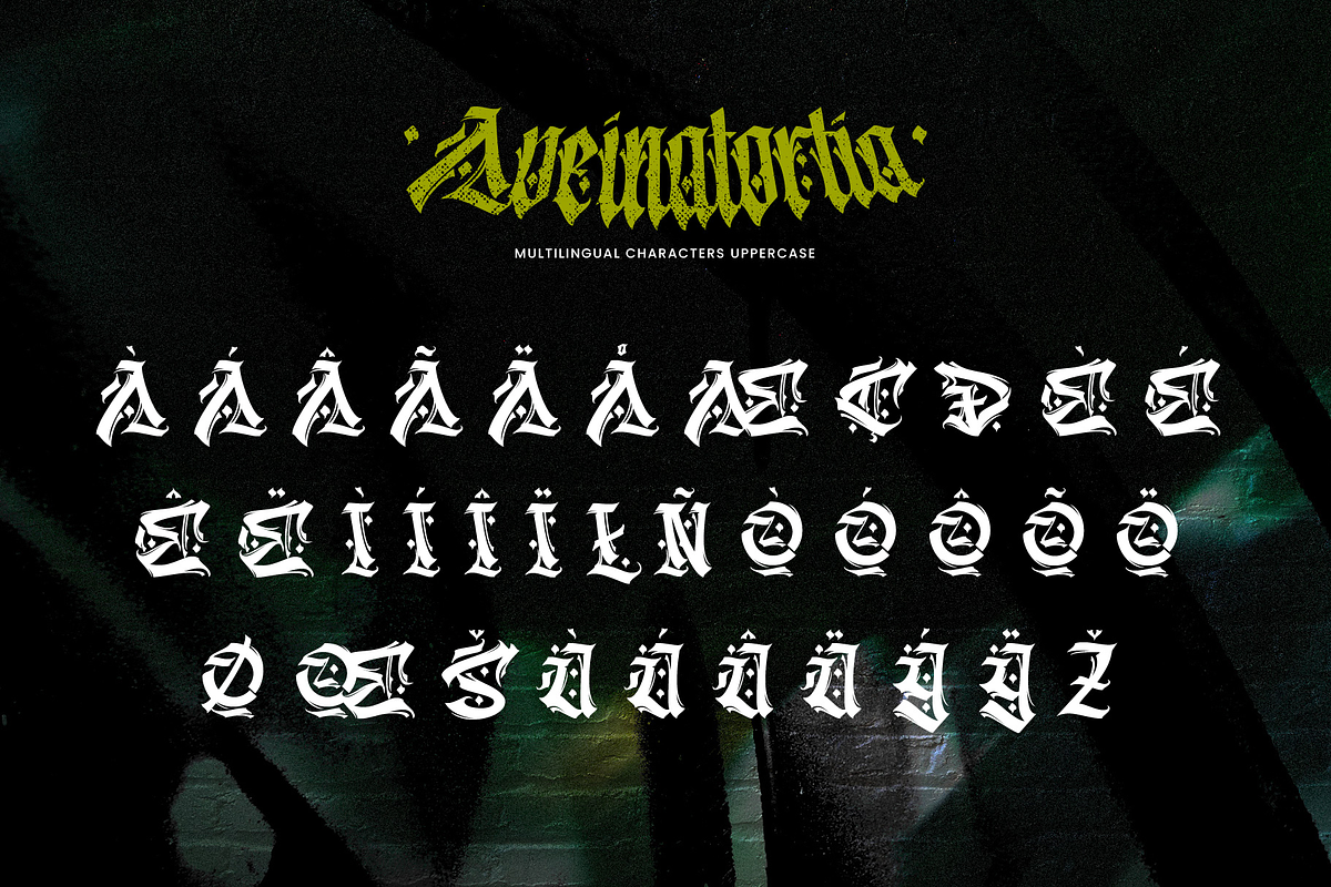 Aveinatortia, a Blackletter Font by ilhamtaro (Photo 9 of 10)