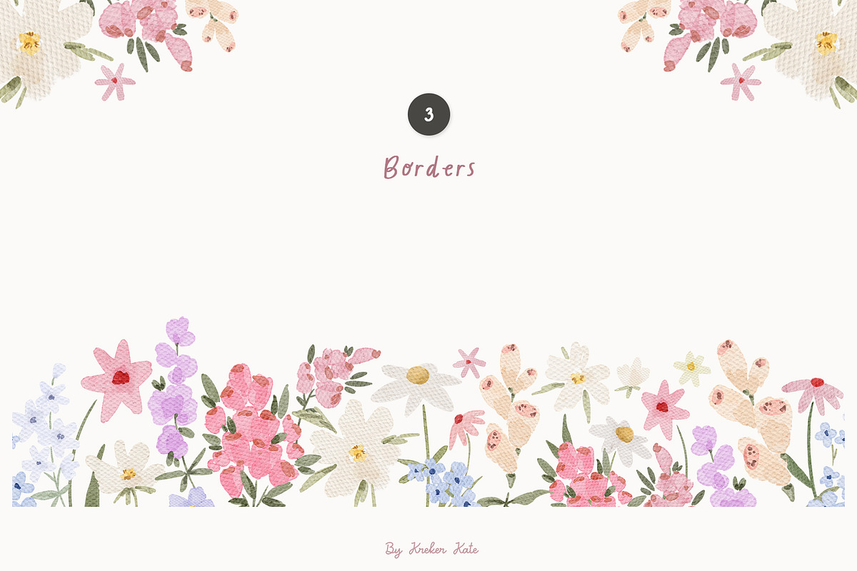 Whimsy & Bright Meadow Flowers, a Decorative Illustration by Kreker Kate (Photo 5 of 10)