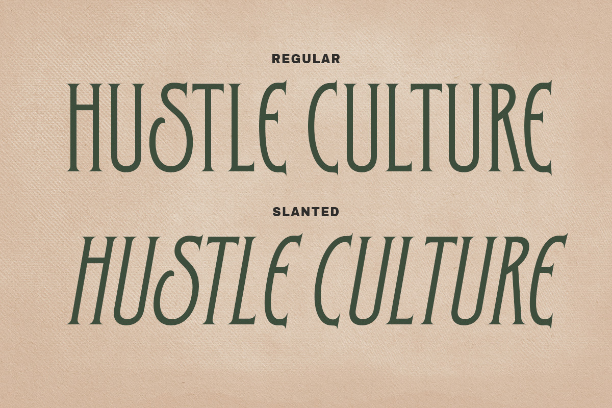 Hustle Culture Vintage Display, a Serif Font by Letterhend Studio (Photo 3 of 10)