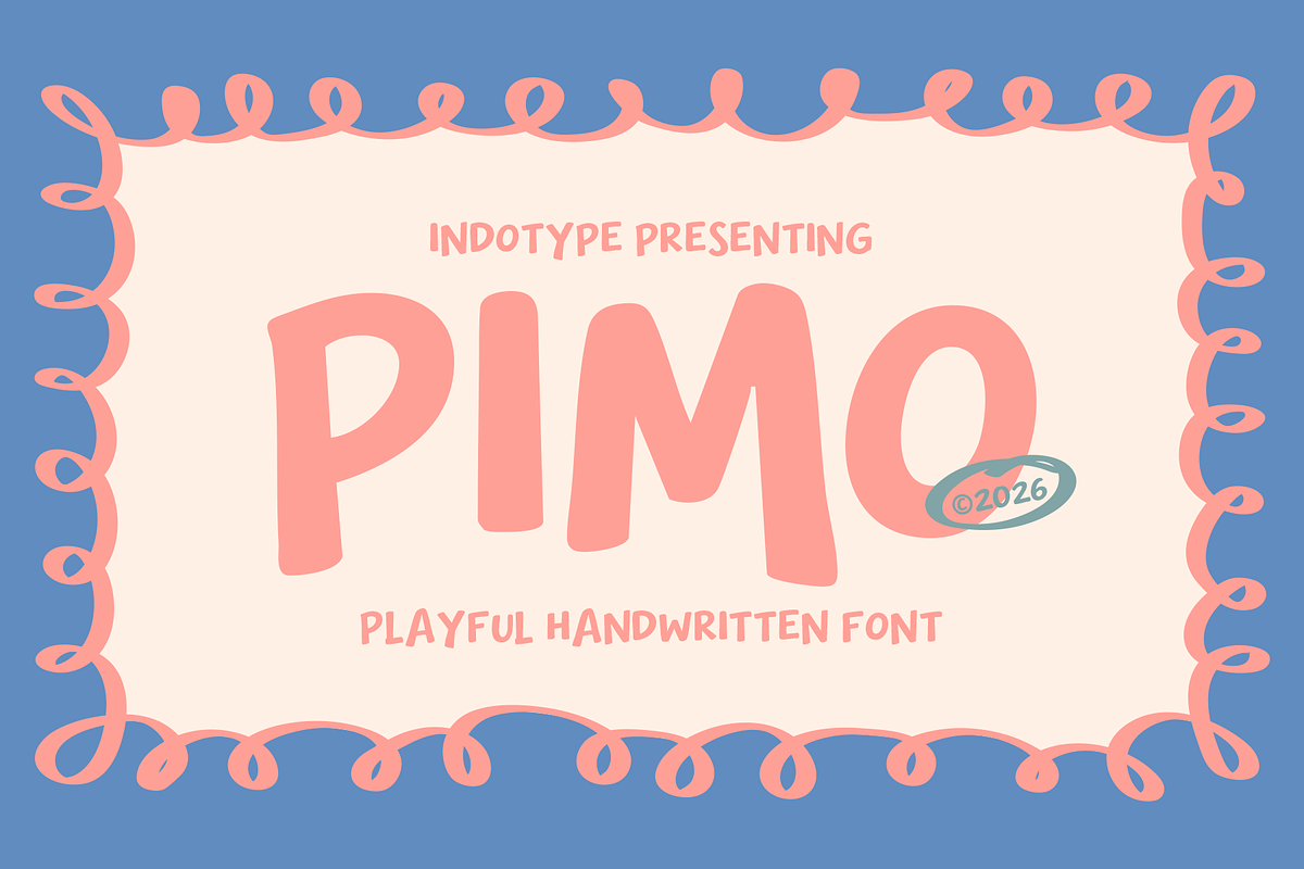 Pimo - Playful Handwritten Font, a Handwritten Font by Indotype Foundry (Photo 1 of 10)