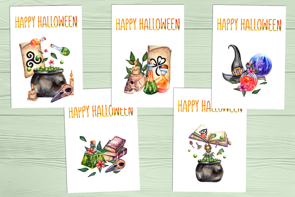 Magic, witchcraft, and Halloween, an Education Illustration by Olha's watercolor (Photo 17 of 19)