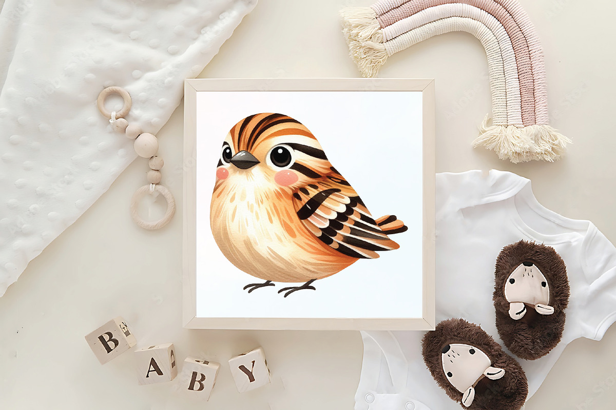 Quirky Whimsical Birds Clipart, an Illustration by CraftArtStudio (Photo 6 of 6)