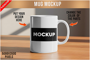 Mug Mockup on Kitchen PSD, a Cups & Container Mockup by Bruno's Shop