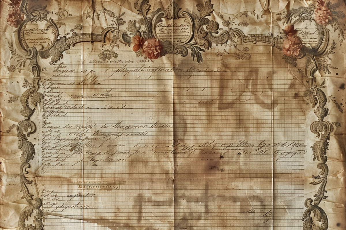 Vintage Certificate Paper, a Background Graphic by Printable Treasure (Photo 2 of 3)