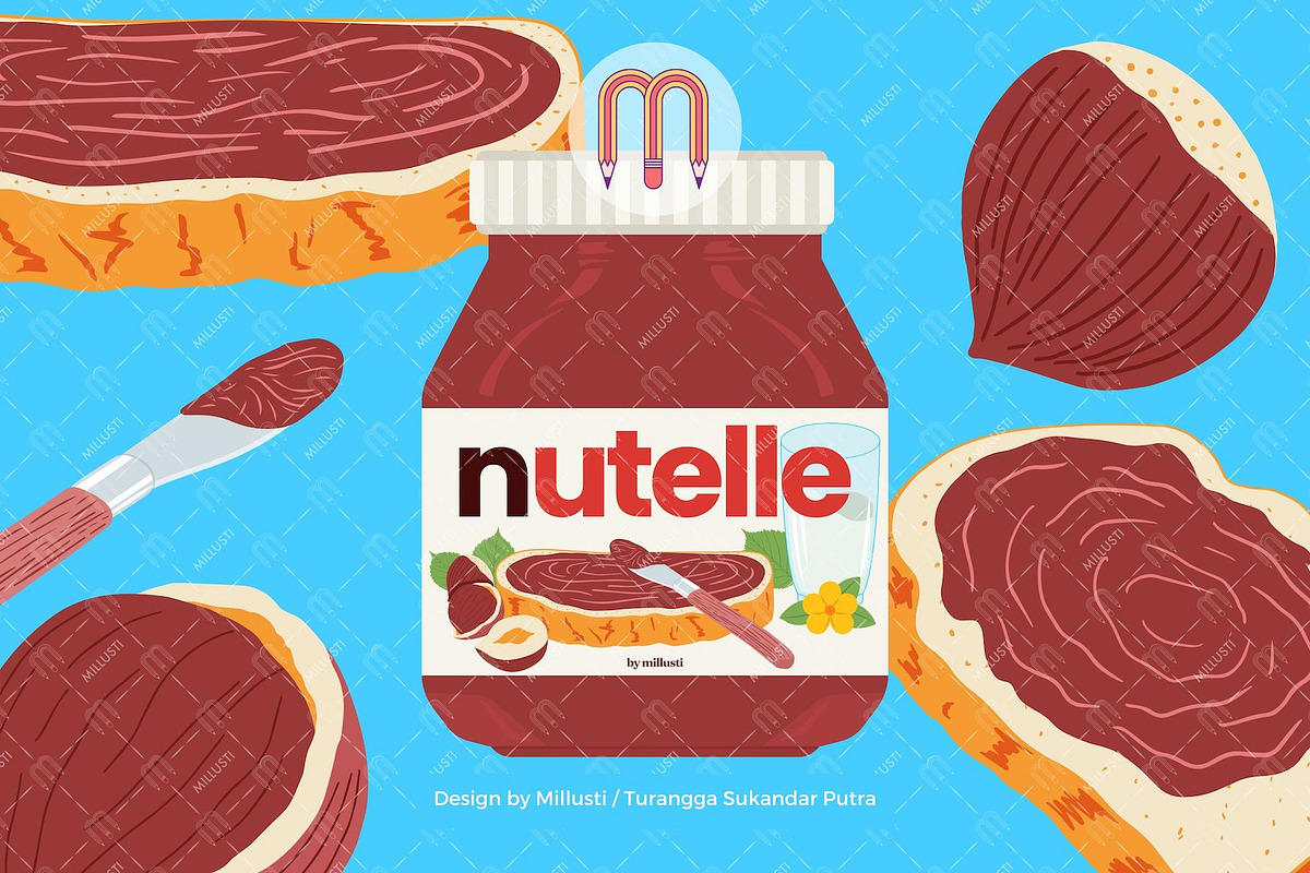 Customizable Nutella Jar SVG EPS Cut, an Object Graphic by Millusti (Photo 1 of 5)