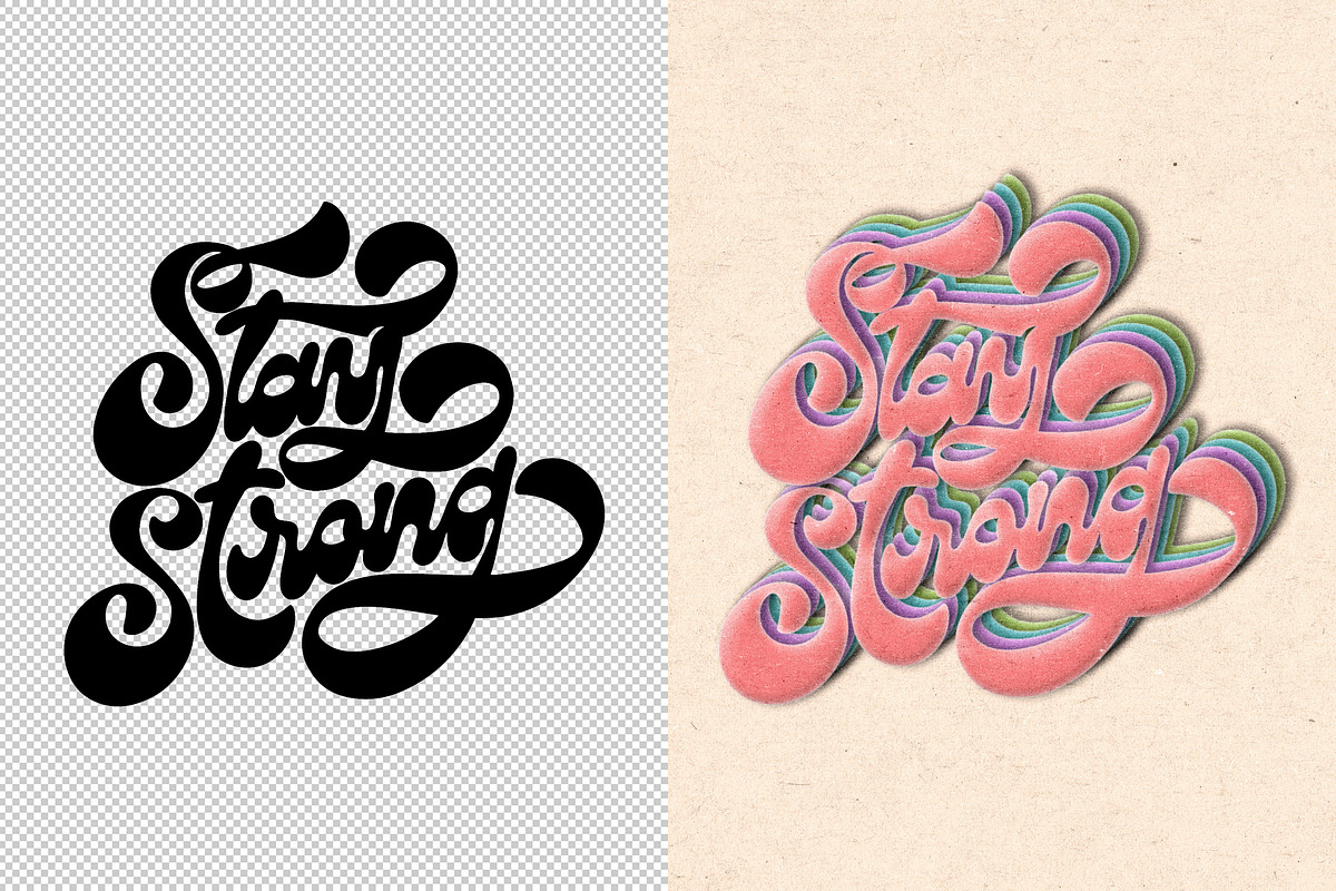 Retro Groovy Text Effect, a Layer Style Add-On by Design Squad