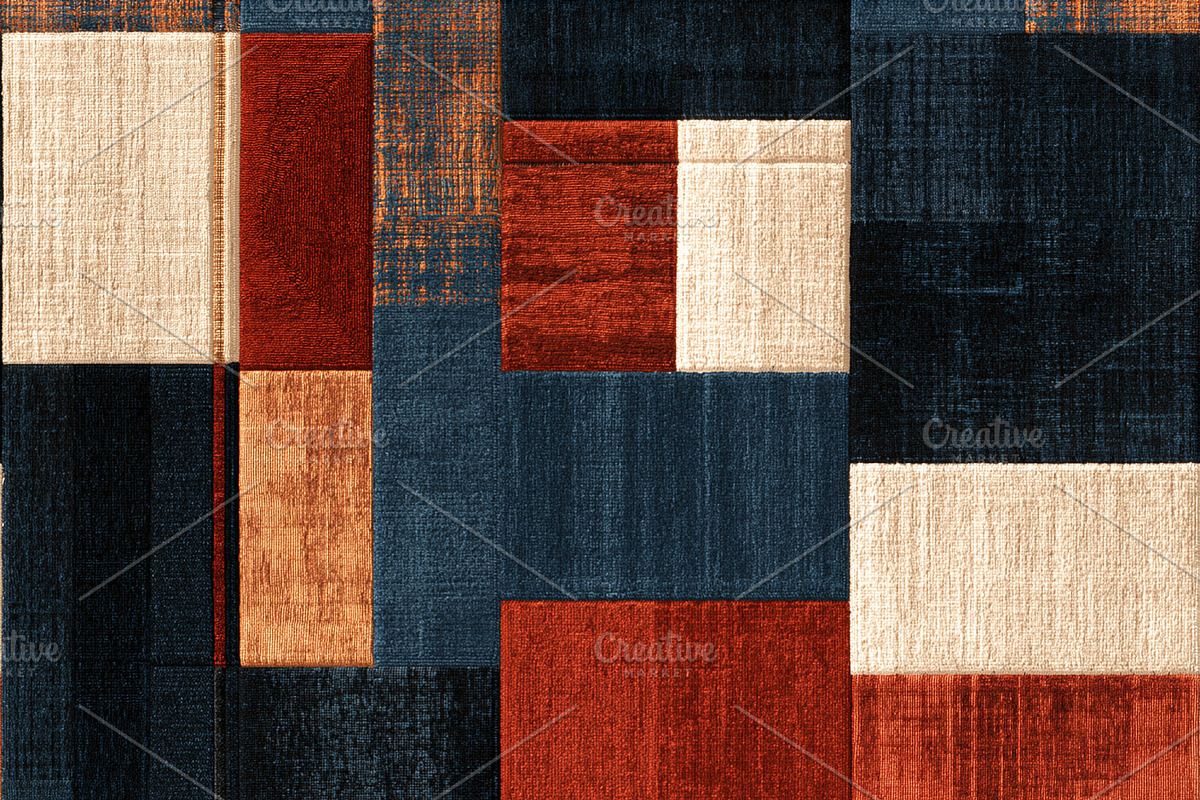 Seamless pattern abstract mosaic pattern featuring geometric squ, a Pattern Graphic by Studio ANNA