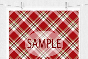 Christmas Plaids Digital Paper Pack