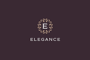 Premium Monogram Letter E