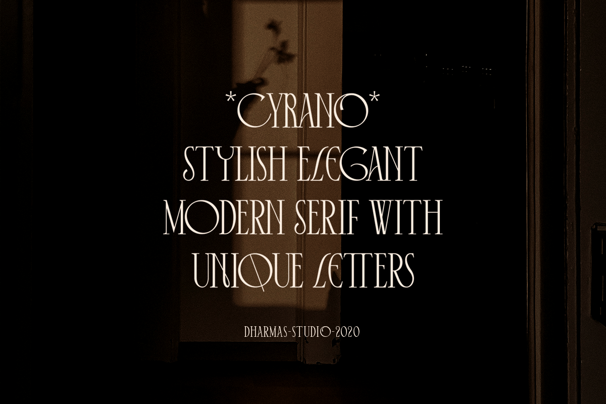 Cyrano - Unique Serif Typeface, a Serif Font by Dharmas Foundry (Photo 2 of 16)