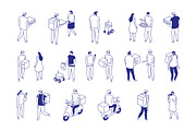 150+ Isometric Line People Set, a Person Illustration by Vector_Art (Thumbnail 5 of 16)