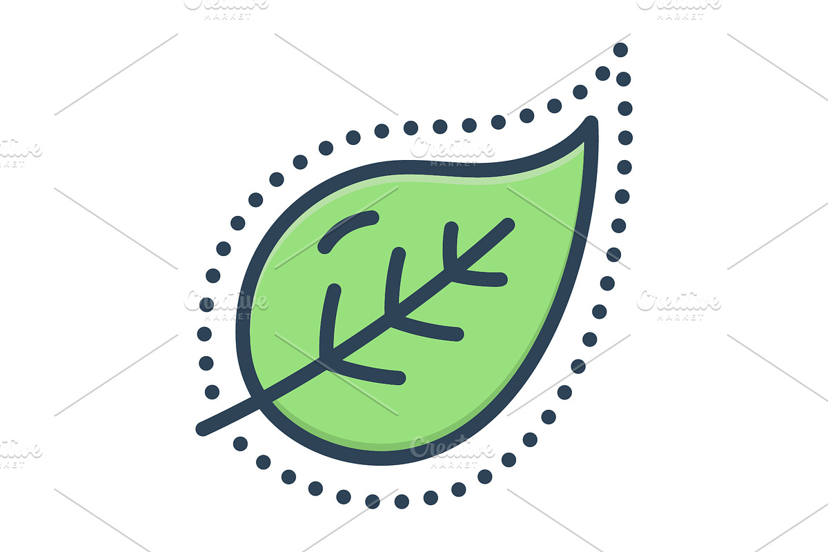 Outline leaf color icon, a Duotone Icon by Creative priyanka