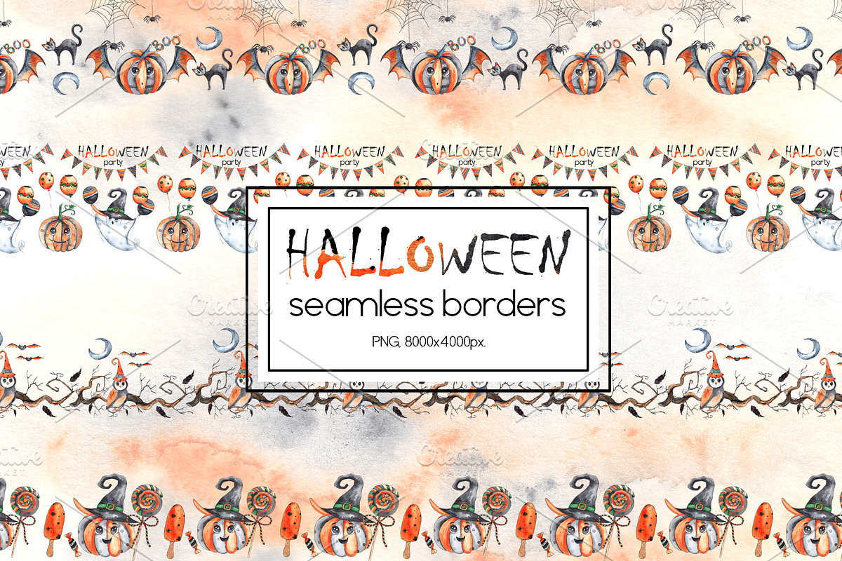 Halloween party. Watercolor set, an Object Graphic by Ana-Sakuta (Photo 4 of 14)