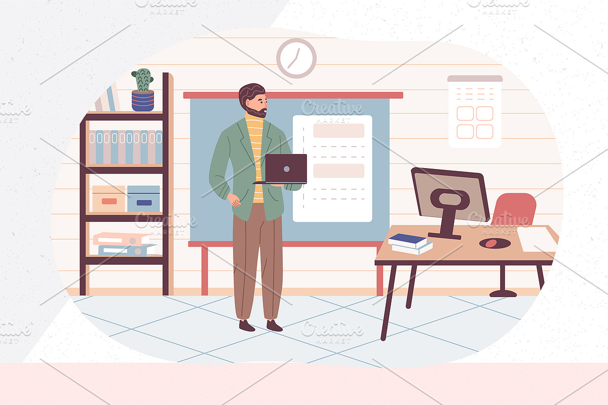 Teacher & Classroom Vector Set, an Education Illustration by IRSYART (Photo 10 of 10)