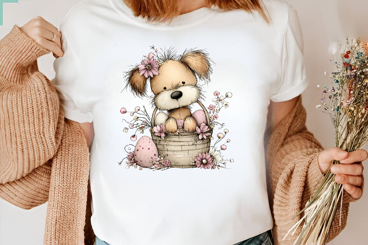 Whimsical Easter Dogs Clipart, an Illustration by CreationArt (Photo 4 of 7)