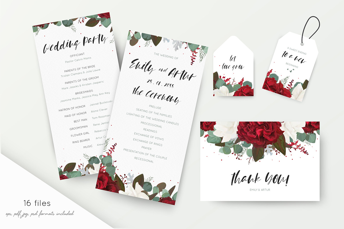 Wedding collection - Red & white, an Invitation Template by Alewiena (Photo 3 of 9)