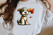 Quirky Autumn Dog Clipart, a Seasonal Illustration by Designworld (Thumbnail 8 of 10)