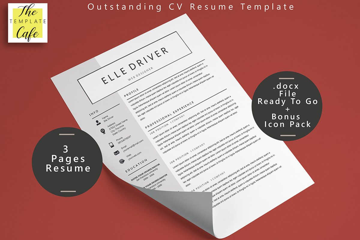 Simple Elegant Word Resume Template, a Resume Template by Rustype (Photo 1 of 5)