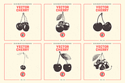 VECTOR CHERRY HAND DRAWN BUNDLE v18, a Food Illustration by pawellpi (Thumbnail 2 of 5)