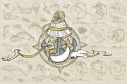 Nautical illustrations set, a Decorative Illustration by ArtOwl (Thumbnail 1 of 4)