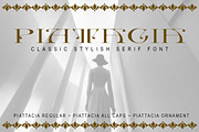 Piattacia font family, a Serif Font by greatypes studio (Thumbnail 1 of 15)
