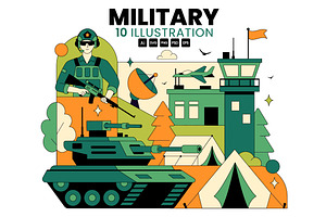 10 Military Army Forces Illustration, a Person Illustration by denayunebgt