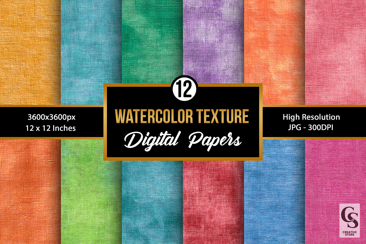 Watercolor Painted Texture Paper, a Texture Graphic by Creative Store (Photo 1 of 5)