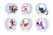 People rush, hurry at work concept, a Person Illustration by Good Studio (Thumbnail 1 of 7)