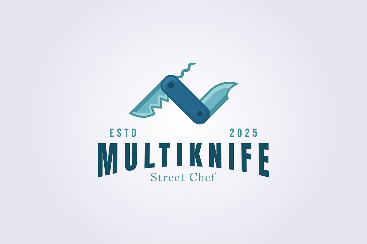 multitool knife logo template illust, a Branding & Logo Template by Lodzrov