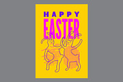 Easter greeting cards vector set., a Seasonal Illustration by PoPaShop (Thumbnail 4 of 7)