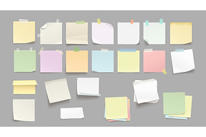 different paper memo notes in big, an Object Illustration by IfH