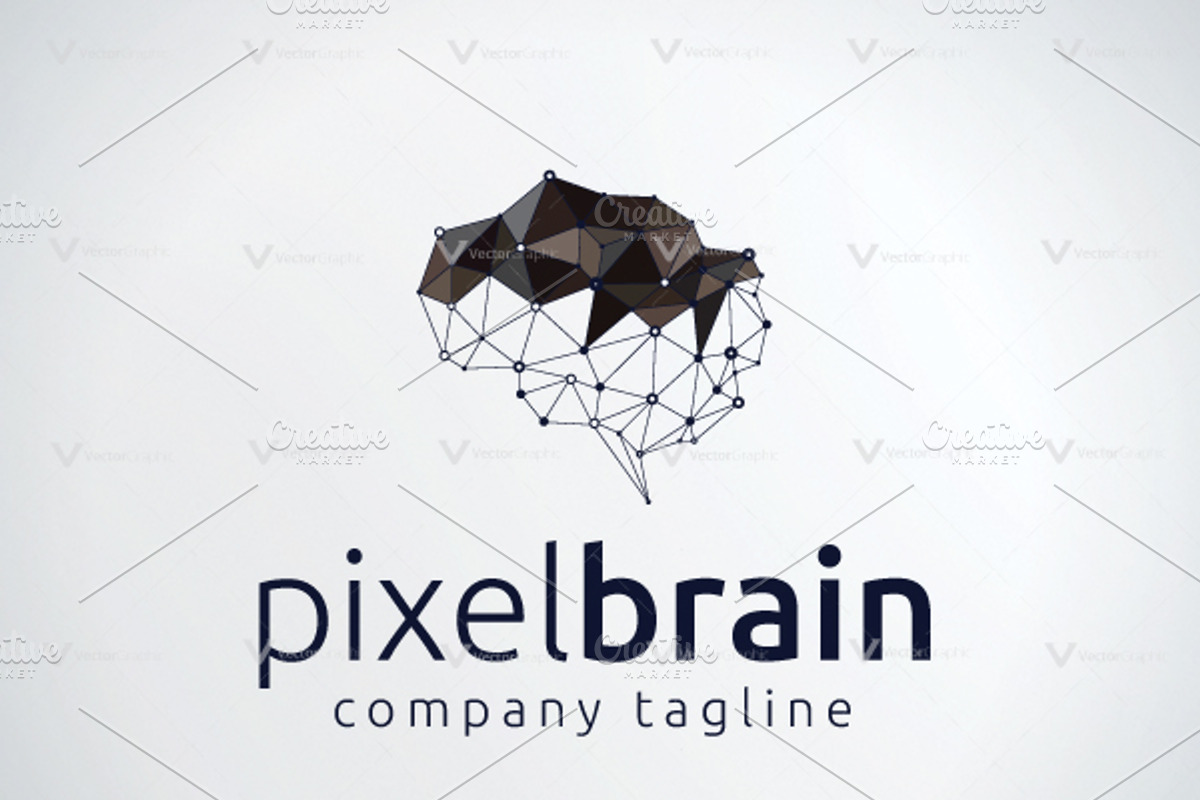 Pixel Brain Logo, a Branding & Logo Template by vectorlogo (Photo 3 of 3)