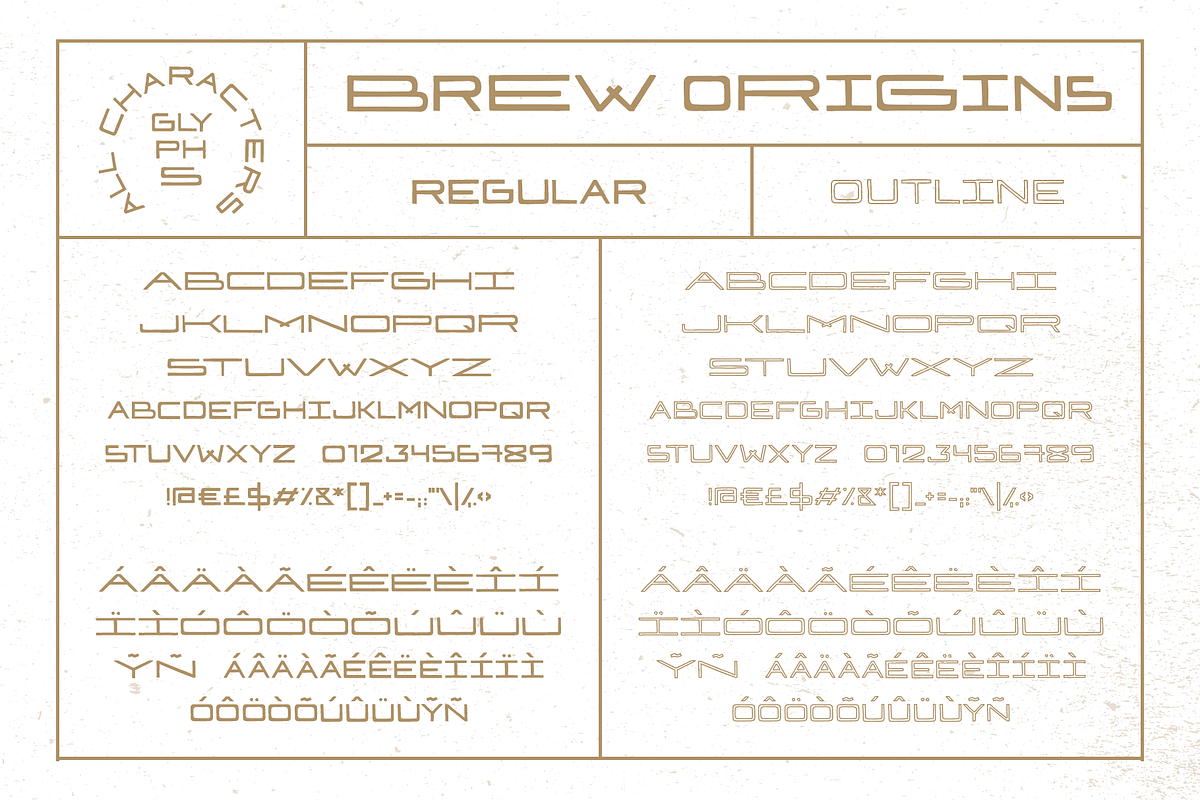 Brew Origins Font preview 2