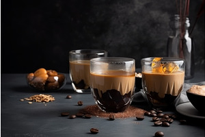 Dalgona Coffee Ice. Generate Ai