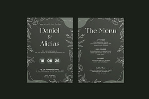 Leafy Suite Wedding Invitation, an Invitation Template by iDoodle Studio