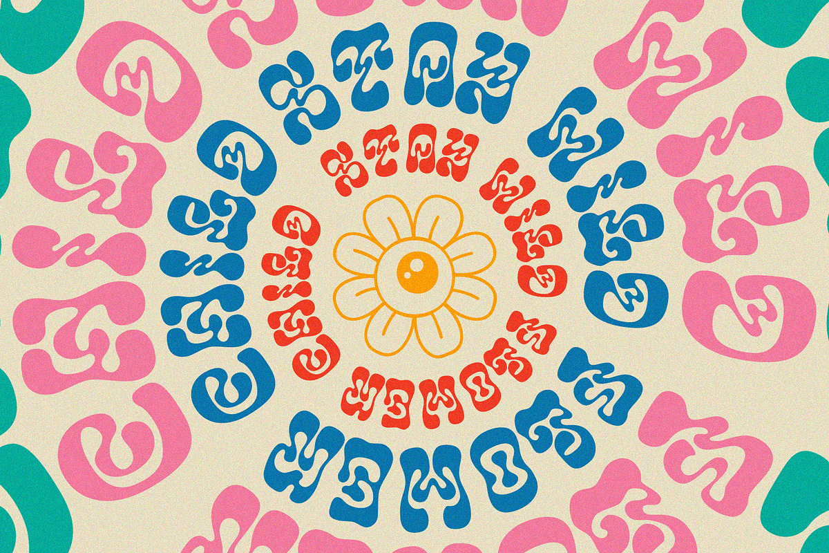 Smile Power | Psychedelic Font, a Font by Ef Studio (Photo 10 of 10)