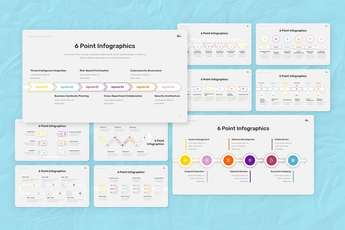 6 Point Infographic Keynote preview 3