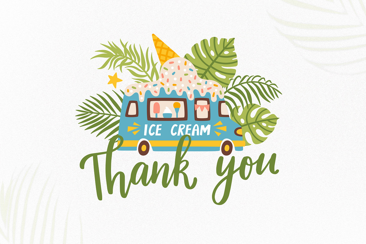 Ice Cream. Sweet summer clipart., a Decorative Illustration by MagicForestory (Photo 5 of 5)
