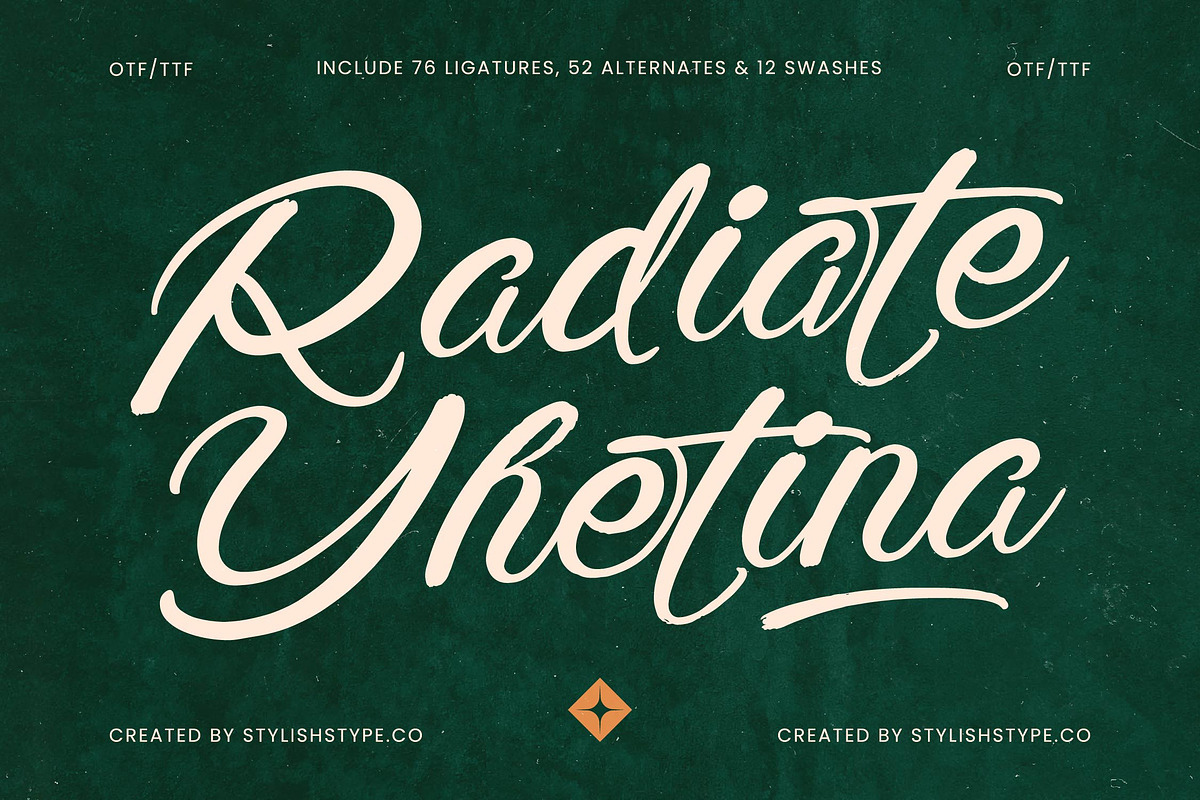 Radiate Yethina Modern Script Font, a Script Font by stylishtype.co (Photo 1 of 20)
