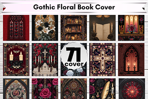 Gothic Floral Book Cover Asset Pack, a Brochure Template by LA Design