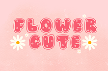 Flower cute font