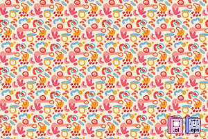 Flat Hand Drawn Cut Out Pattern, a Pattern Graphic by MISS CHATZ